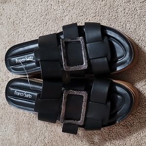 NWOT Franco Sarto Black Flip Flops Multiple Sizes Available
